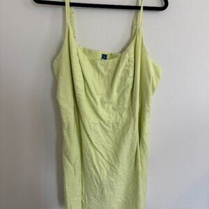 Old Navy Sleeveless Linen Minidress in Chartreuse 2X